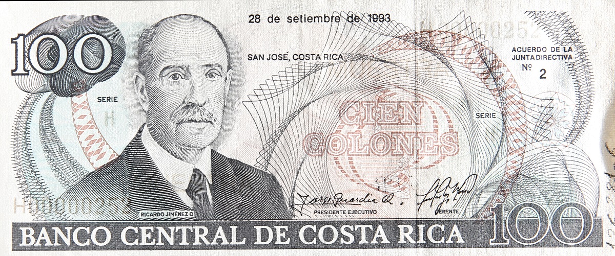 Quanto vale R$ 100 na Costa Rica?